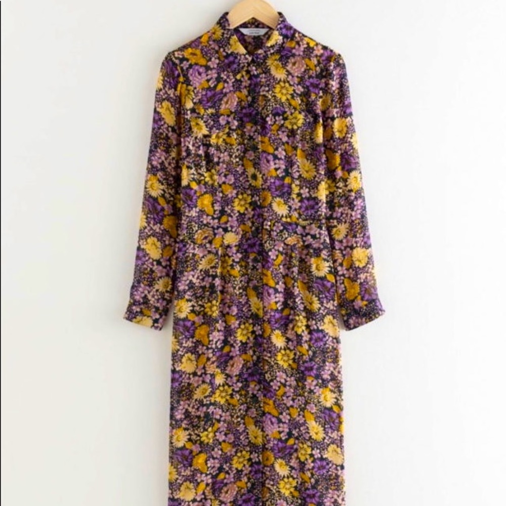 &other stories floral dress, size 0, never worn.